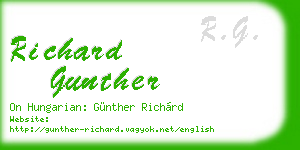 richard gunther business card
