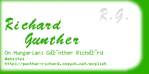 richard gunther business card